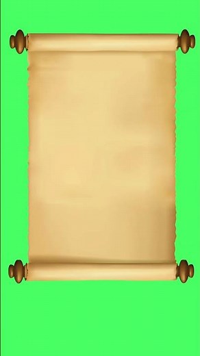 Blank Old Paper Scroll Animation in Green Screen | Old letter Green Screen 2025