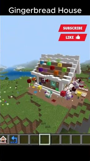 Gingerbread House at Minecraft #minecraft #minecraftbeauty #minecraftbuilding #gaming #minecrafttut