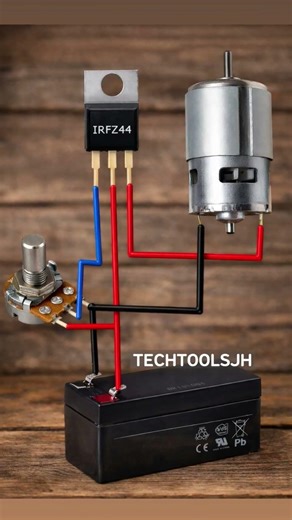 IRFZ44 MOSFET aur DC Motor ka simple speed control circuit #shots #electrical #electrician