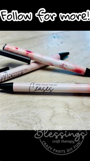 43K views · 1K reactions | Crazy Easy DIY Custom Pen with Printable Vinyl! #blessingscrafttherapy #easycrafts #dollartree #DIYPens | Blessings Craft Therapy | Facebook