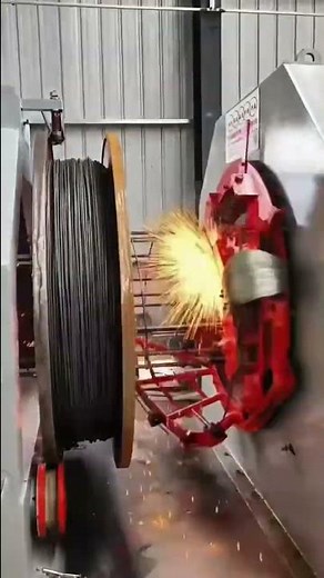 Large steel cage precision forming, machine works efficiently effortlessly