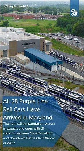 All 28 Purple Line rail cars have arrived in Maryland