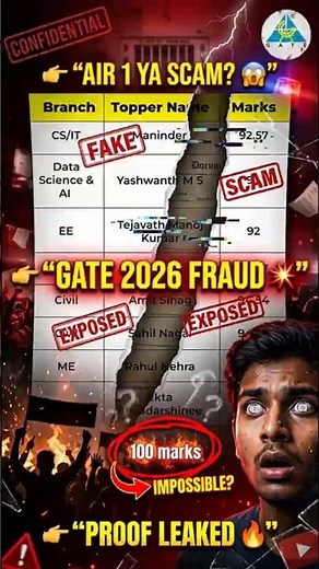 AIR 01 या Scam | Rise Your Voice #gateresult #gate2026