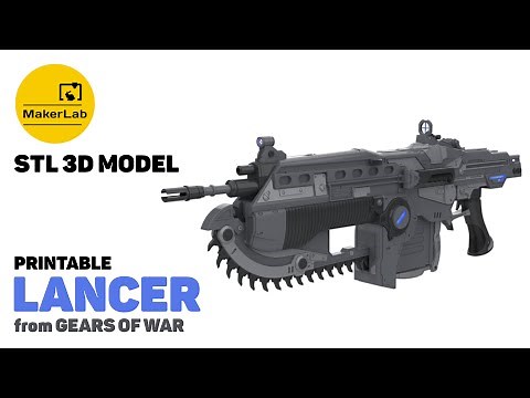 Lancer - Gears of War - Printable 3d model - STL files