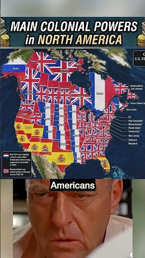 Main Colonial Countries in NORTH AMERICA #unitedstates #europe #geography #mapping