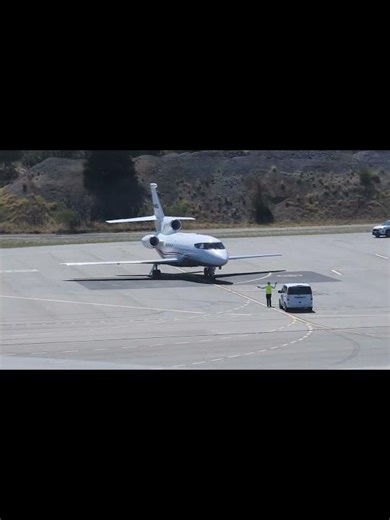 Maxem air f900 business jet parking at Perth