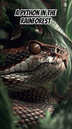 a python in a rainforest #animals #wildlife , #pyhton #rainforest