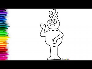 Foofa, Yo Gabba Gabba Drawing, Painting & Coloring For Kids and Toddlers_ Child Art