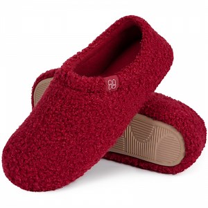 HomeTop Women's Cozy Memory Foam Loafer Slippers Indoor Outdoor - Walmart.com