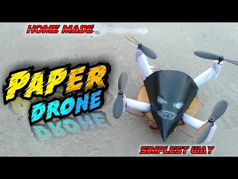How to make a drone with Cardboard at home || Easiest and simplest way || Making drone with paper ..