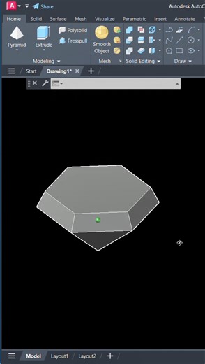 Design diamond 💍 shape with the help of AutoCAD | 3D Model of diamond 💎 #diamond #diamonds #design