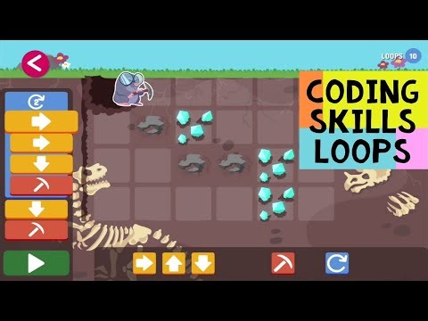 Coding Skills Level 3 Loops - Block Coding Game - Games to Learn Coding