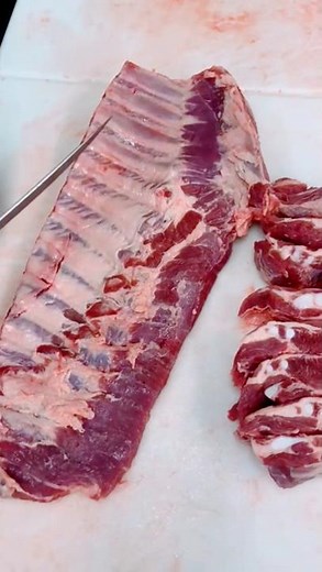 How to cut St. Louis style spare ribs #cookingtips #Louis-Style #grillskills #shorts #pork #ribs
