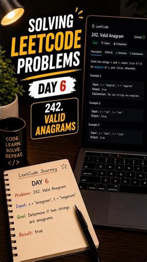 242.Valid Anagram | LeetCode| Java Solutions | Sorting vs HashMap #coding #java #shorts #trending