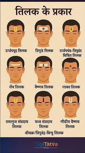12 Types of Tilak in Hinduism – Which One Is Yours? 🕉️ | Meaning, Deity & Sect Guide | DigiTatva