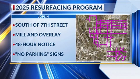 Joplin's annual street resurfacing project begins this week