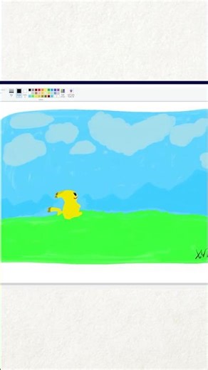 I tried drawing Pikachu from memory... (ms paint Day 5)