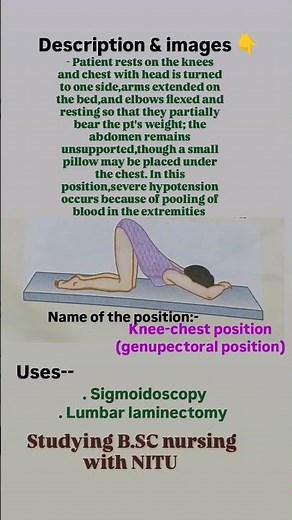 Knee-chest position thier discription,images and uses #hospital #bscnursing #anm #gnm#aiims #medical