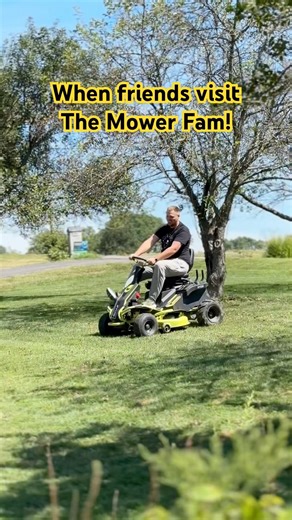 Electric Mower Drives FAST! 💨 #mower #lawnmower #drive #driving #flipping #family #toddler #kids