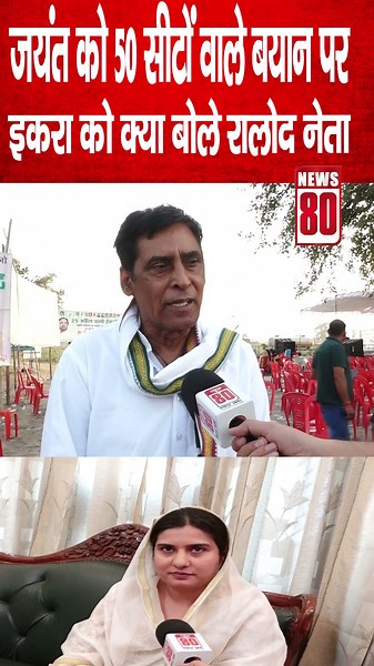 Jayant Chaudhary को 50 सीटों वाले बयान पर क्या बोले RLD नेता ! News 80