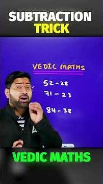 Vedic Maths Subtraction Tricks #vedicmaths #substractiontricks #maths