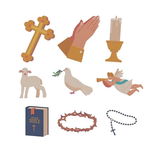 Christian Element Embroidery Design, Religious Bible, Cross Prayer Machine Embroidery File, 9 Design, 9 Size, Instant Download - Etsy