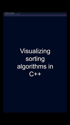 Visualizing sorting algorithms in C++