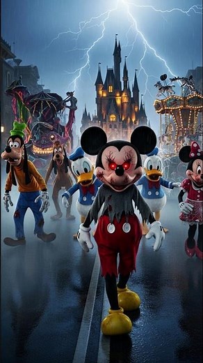 Mickey mouse Horror version #scary #horror #creepy #mickeymouse #cartoon #youtubeshorts #shorts