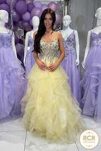 SKY | Light Yellow Ballgown Dress | Red Carpet Ready