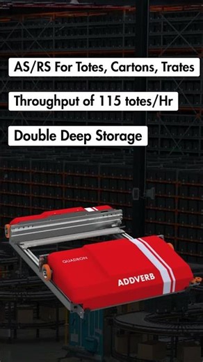 Unlock high density double deep AS/RS With Addverb's Carton Shuttle for Totes, Trays, Cartons, Boxes