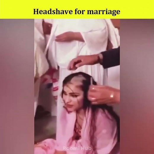 Headshave of bride by husband #shorts