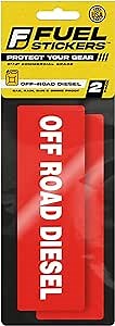 Off Road Diesel Sticker, Labels for Fuel Storage Tanks - Tractors, & Heavy Equipment - Weatherproof, Extreme Stick, Durable, Dyed Fuel Decals by Fuel Stickers - USA Made (6x2 inch), 20 Labels