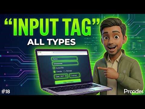 HTML Input Tag in Hindi | All Input Types Explained in 3 Minutes