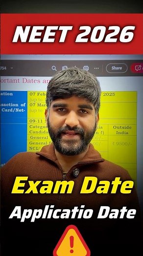 NEET 2026 Exam Date & Registration Date NTA Update✅|Eligibility Criteria|neet form filling 2026 date