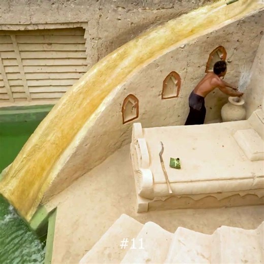 He Built a Secret Jungle Pool House!