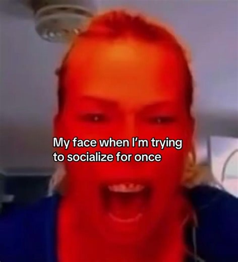 my face turns literally red, I'm crine 🥹💔 #fypシ #relatable #socializing #introvert #viral