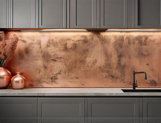 Real Copper Backsplash Panel – Copper Storm – Handmade Patina Metal Wall Art – Modern Rustic Accent for Kitchen & Home - Etsy Australia