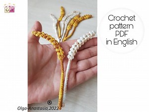Crochet Wheat Pattern: Irish Lace Leaf Applique (PDF Pattern) - Etsy