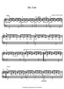 Beatles Hey Jude - Piano Tutorial