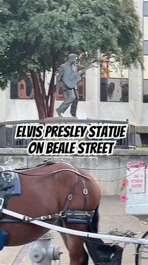 Elvis Presley Statue on Beale Street in Memphis, Tennessee.