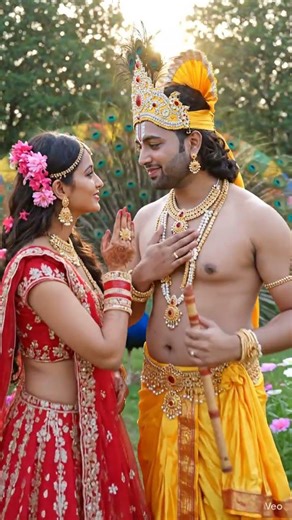 Radha and krishana vrindavan bagiche mai