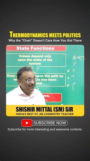 PM Chair = State or Path Function? 😳 Thermodynamics Made Easy | SM Sir #shorts