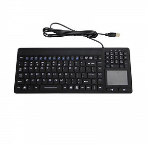 [Hot Item] IP68-Rated Waterproof Washable Silicone Medical Keyboard with Function Keys and Touchpad