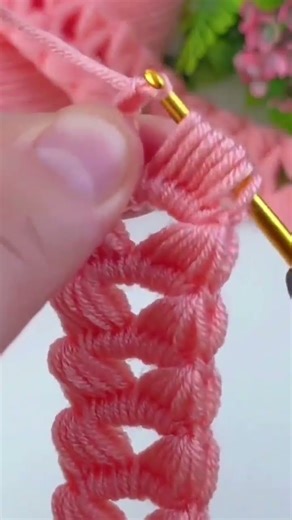 Crochet Puffy Lace/ Ladder & Triangle pattern Lace #crochetlaceborder