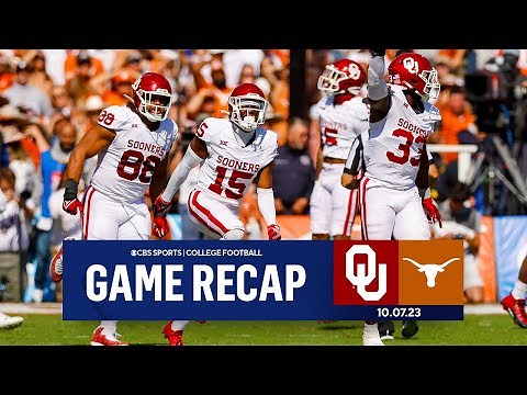 No. 12 Oklahoma STUNS No. 3 Texas in Red River Rivalry to start 6-0 | Game Recap | CBS Sports