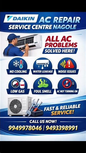 Nagole AC Repair Service 🔧 Same-Day Doorstep | AC Repair Nagole Hyderabad ❄️ All Brands #acrepair