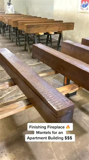 How we spray wholesale orders of fireplace mantels. #fireplace #manuf... #Reels #ReelsVideo #ReelsFB #ViralReels #TrendingReels #ExploreMore #FYP #ForYou | Photo Perspectives