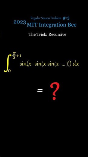 The recursive trick that solves the infinite sine integral