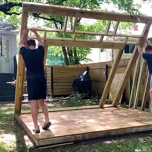 400K views · 4.4K reactions | How to Install Plywood Sheathing on a Shed #ShedBuilding #DIYConstruction #ShedProject | Andrew Thron Improvements | Facebook