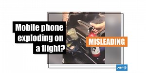 This video shows a power bank which caught fire on board a Royal Brunei Airlines flight